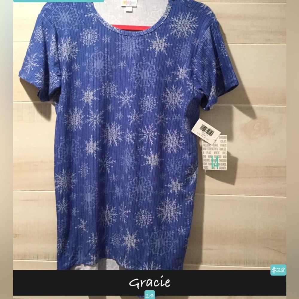 NWT LuLaRoe Gracie shirt Kids 14